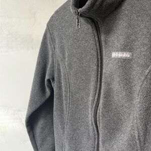 Columbia Charcoal Gray Zip-Up Fleece Jacket